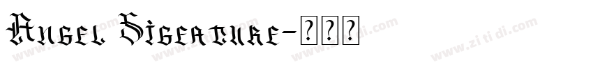 Angel Sigeature字体转换